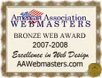 The American Association of Webmasters 'Bronze' Award
