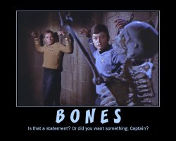 Bones --- Is that a statement? Or did you want something, Captain?