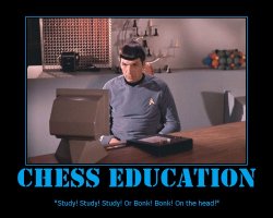 Chess Education --- Study! Study! Study! Or Bonk! Bonk! One the head!