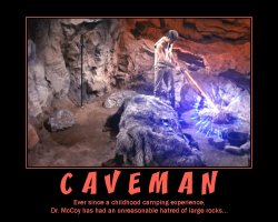 Caveman --- Ever since a childhood camping experience, Dr. McCoy has had an unreasonable hatred of large rocks...