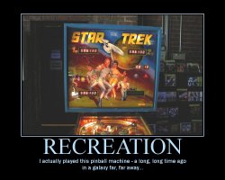 Recreation --- I actually played this pinball machine - a long, long time ago in a galaxy far, far away...