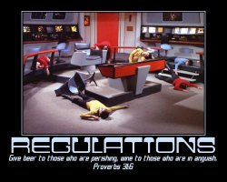 Regulations --- Give beer to those who are perishing, wine to those who are in anguish. Proverbs 31:6