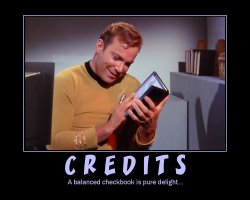 Credits --- A balanced checkbook is pure delight...