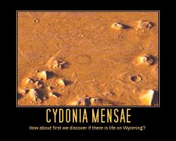 Cydonia Mensae --- How about first we discover if there is like on Wyoming?